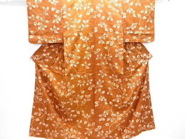 JAPANESE KIMONO / TSUMUGI / FLOWER ARABESQUE